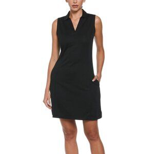 PGA Tour Women's Navy Blue  Airflux, Sleeveless Golf Polo Dress, Medium.